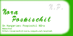nora pospischil business card