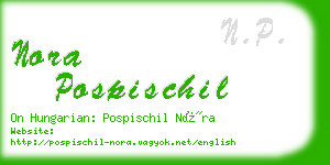 nora pospischil business card